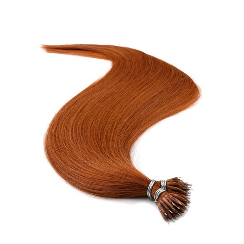 Nano Ring Human Hair Extension 100% Virgin Remy Hair 10-30 Inch Length Dyeable Pre-Bonded Hair Extension