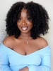 UNice InvisiBlend™ V-Part Human Hair Wig with 180% Density Kinky Curly Texture for Beginner-Friendly Protective Style