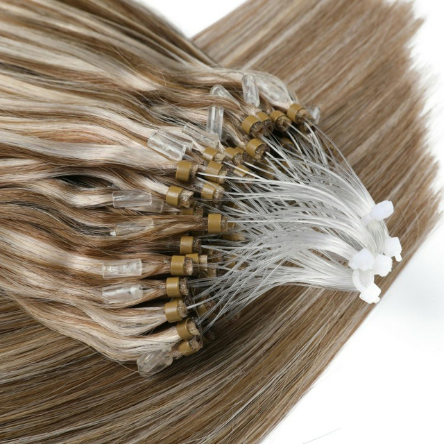Micro Ring Hair Extension 100% Virgin Remy Human Hair 10-30 Inch Length Dyeable Pre-Bonded Hair Extension