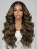 UNice #FB30 Brown Balayage Body Wave Human Hair Bundles 100% Human Hair Can Be Dyed
