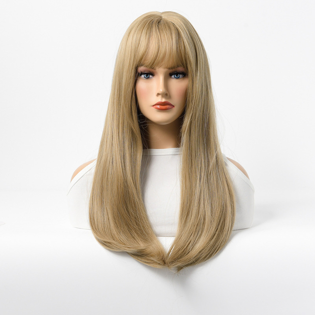Long Length Multi-Color Full Lace Human Hair Wig with Heat Styling Compatibility