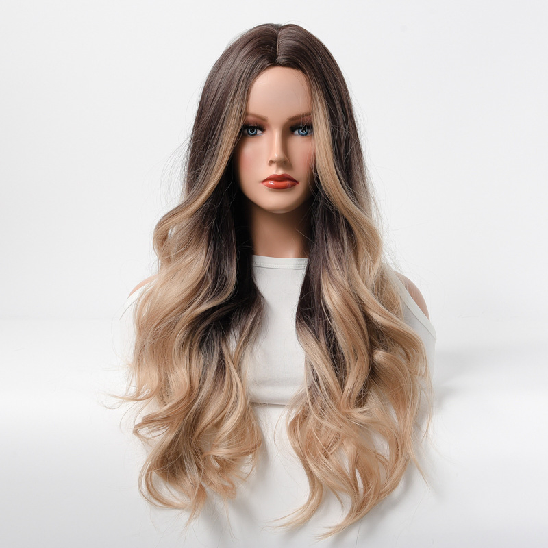 Customizable Long Curly Human Hair Wig with Purple Brown Trend and Heat Styling Compatibility