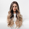Customizable Long Curly Human Hair Wig with Purple Brown Trend and Heat Styling Compatibility