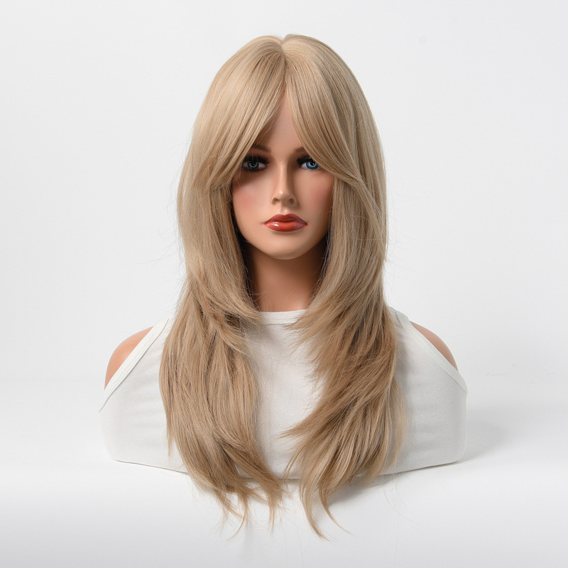 Full Head Set Wig for Women with Long Curly Hair Multi-Color and Heat Styling Compatibility