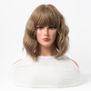 Trendy Multi-Color Remy Hair Human Hair Wig with Heat Styling Compatibility for Women